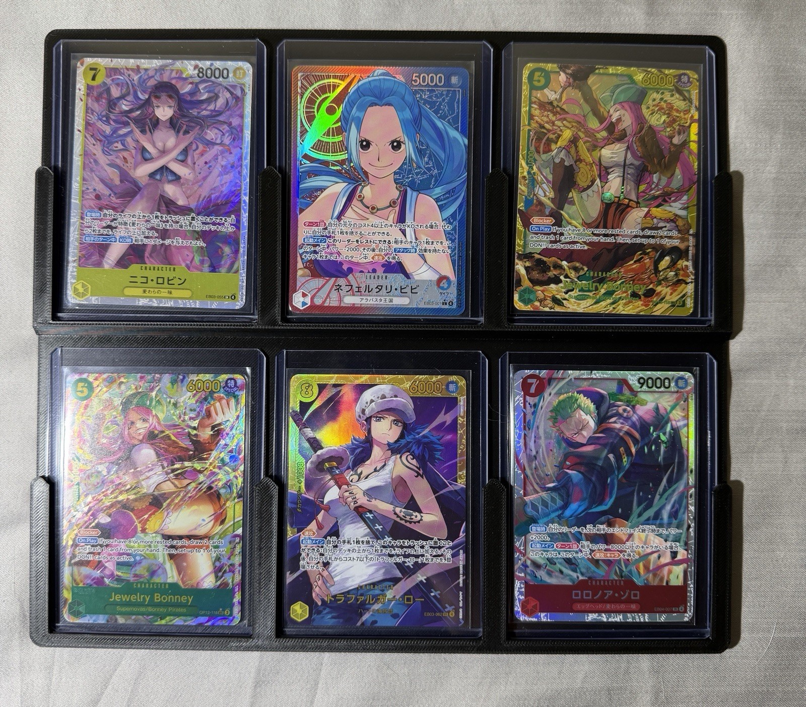 Top Loader Wall Display 2X3 Light Weight Black One Piece Pokemon Sports Cards