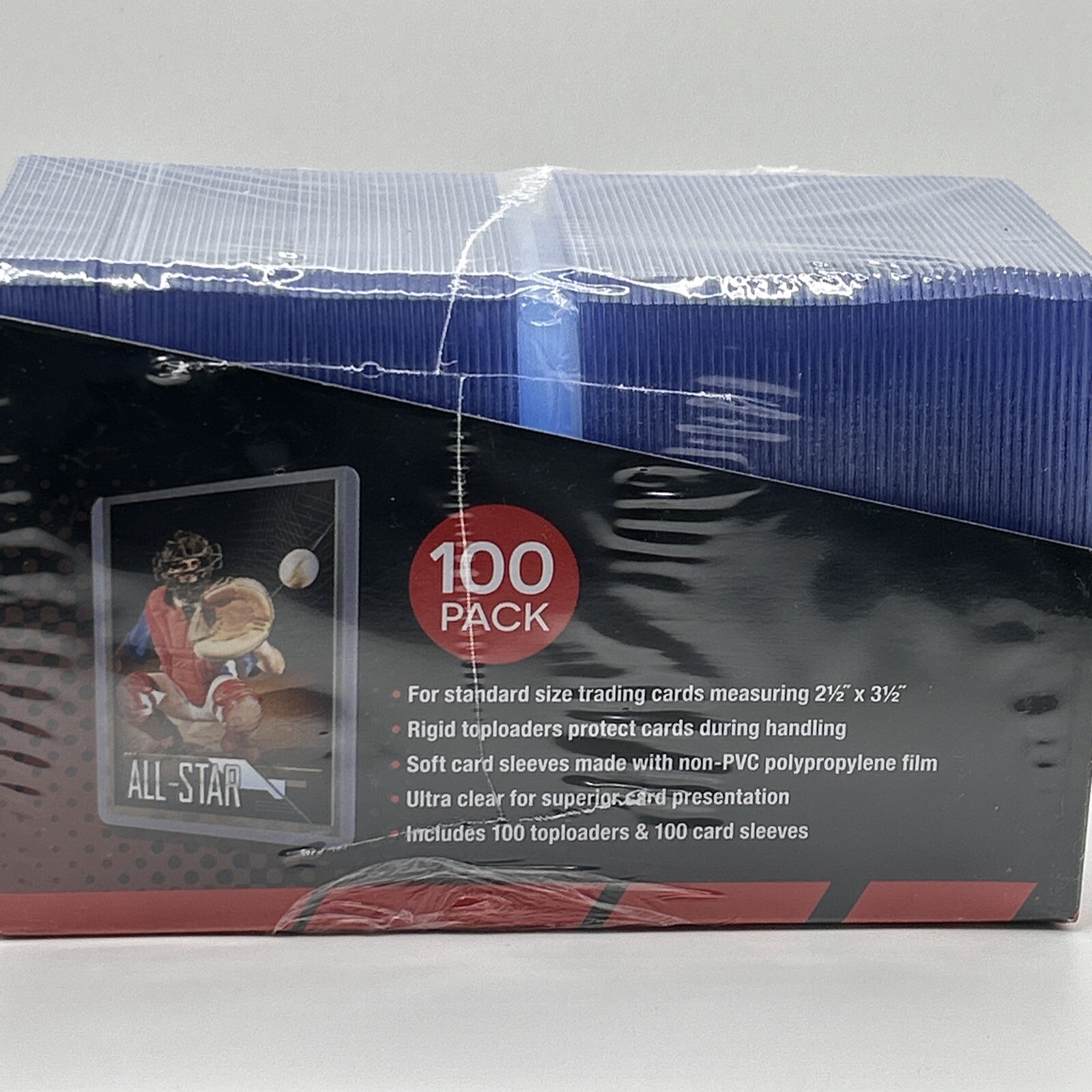 Ultra Pro 3X4 Regular Toploaders 35pt Point Package of 100 WITH Card Sleeves