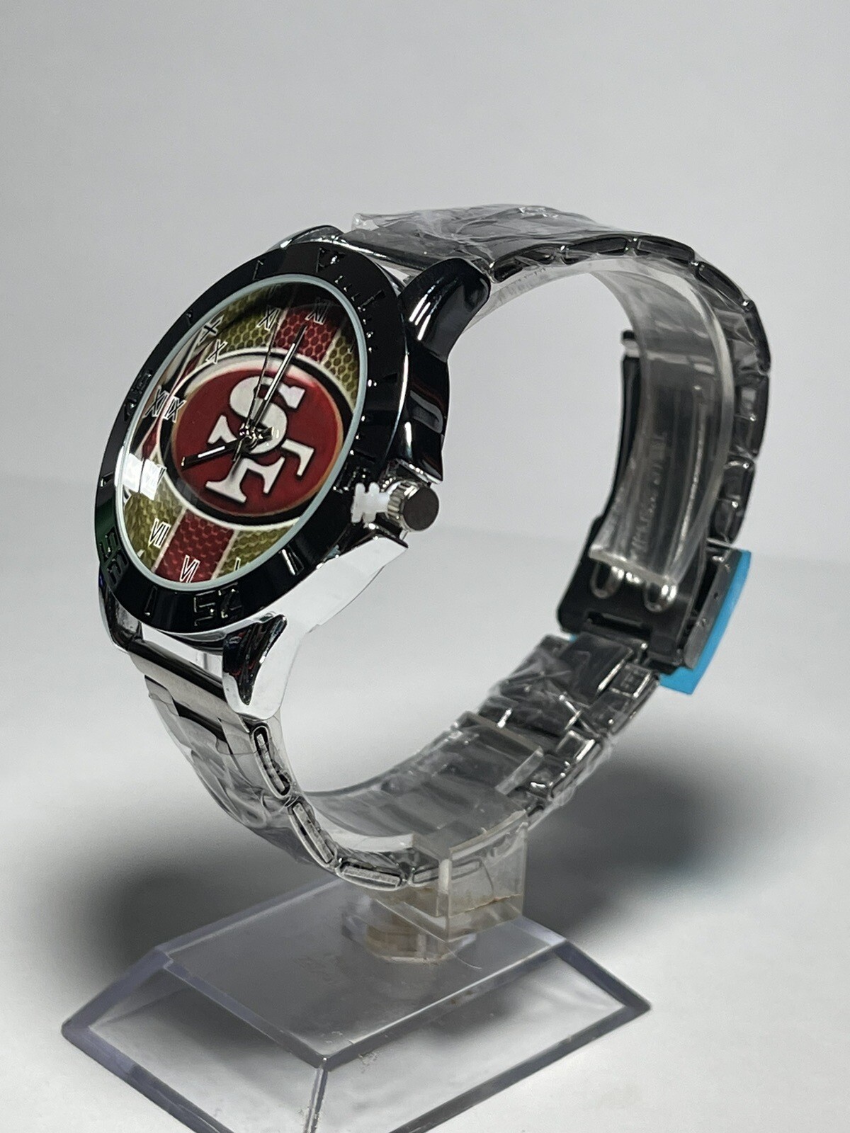 San Francisco 49ers Football Team Logo Men’s Stainless-Steel Silver Watch NEW