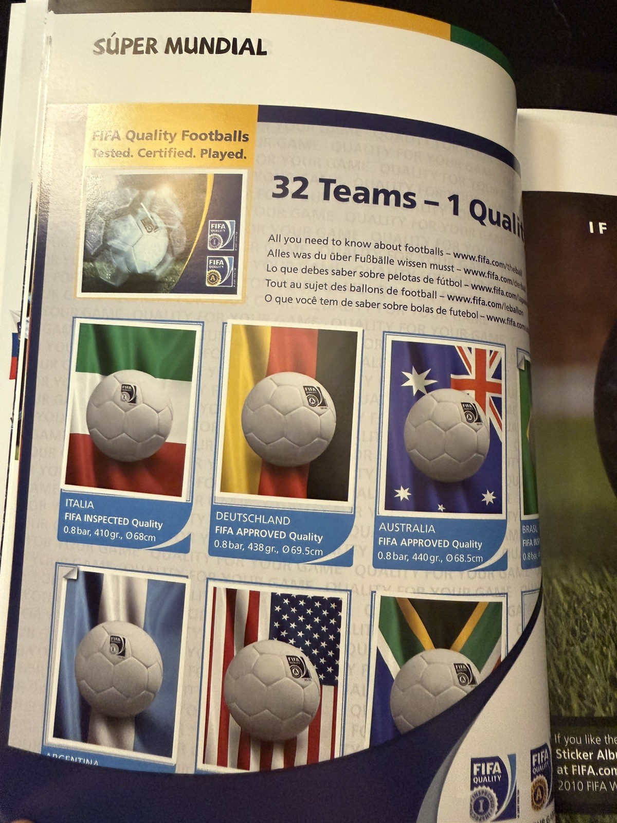 Panini FIFA World Cup South Africa 2010 Book With Printed Stickers Full Set