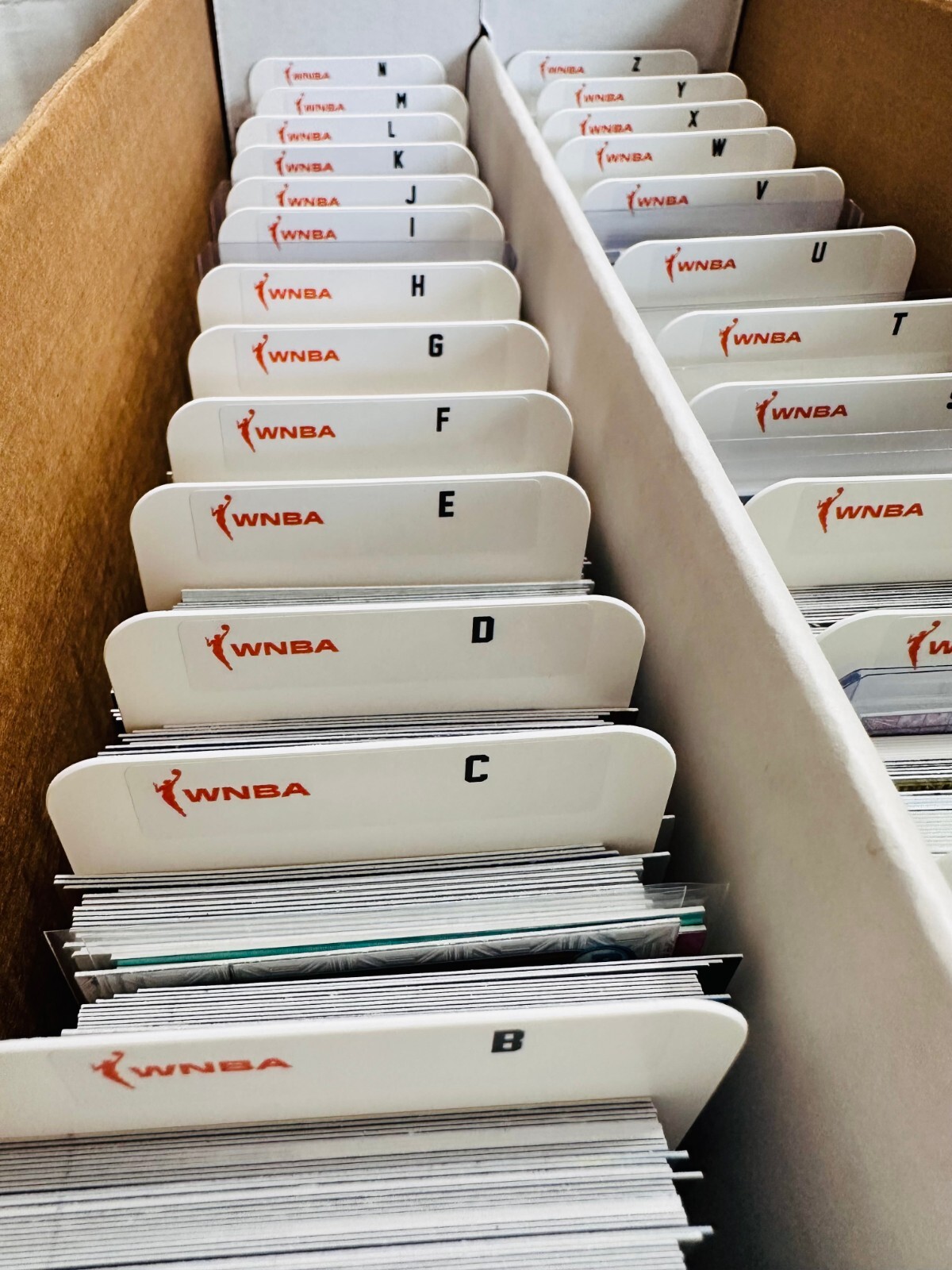 (26) TALL Sports Card Dividers with 26 FREE WNBA A-Z Labels Set