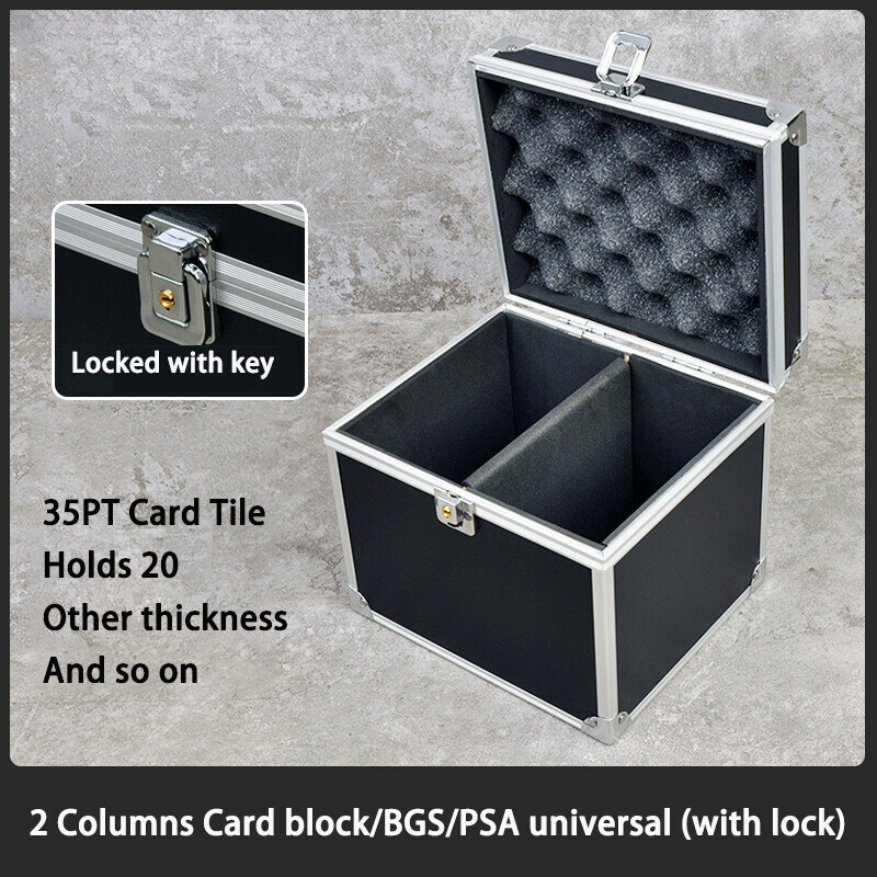 2-Compartment Universal Locking Card Storage Case – Fits 35PT BGS & PSA Cards
