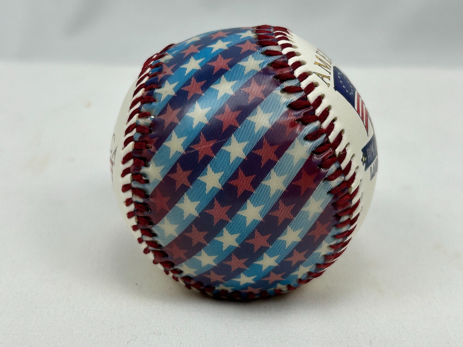 America Home of the Big Land of the Free Stars and Stripes Souvenir Baseball