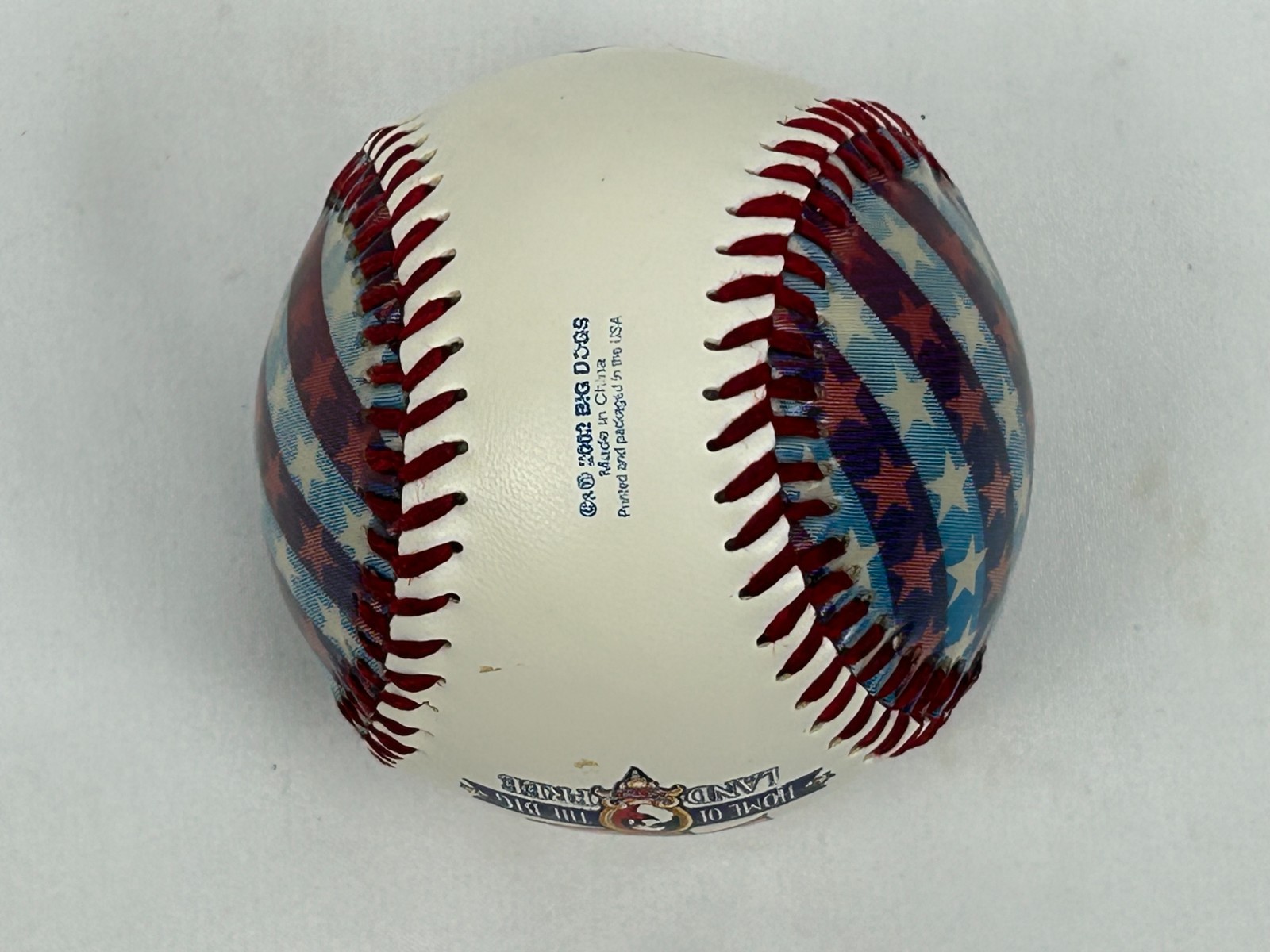America Home of the Big Land of the Free Stars and Stripes Souvenir Baseball