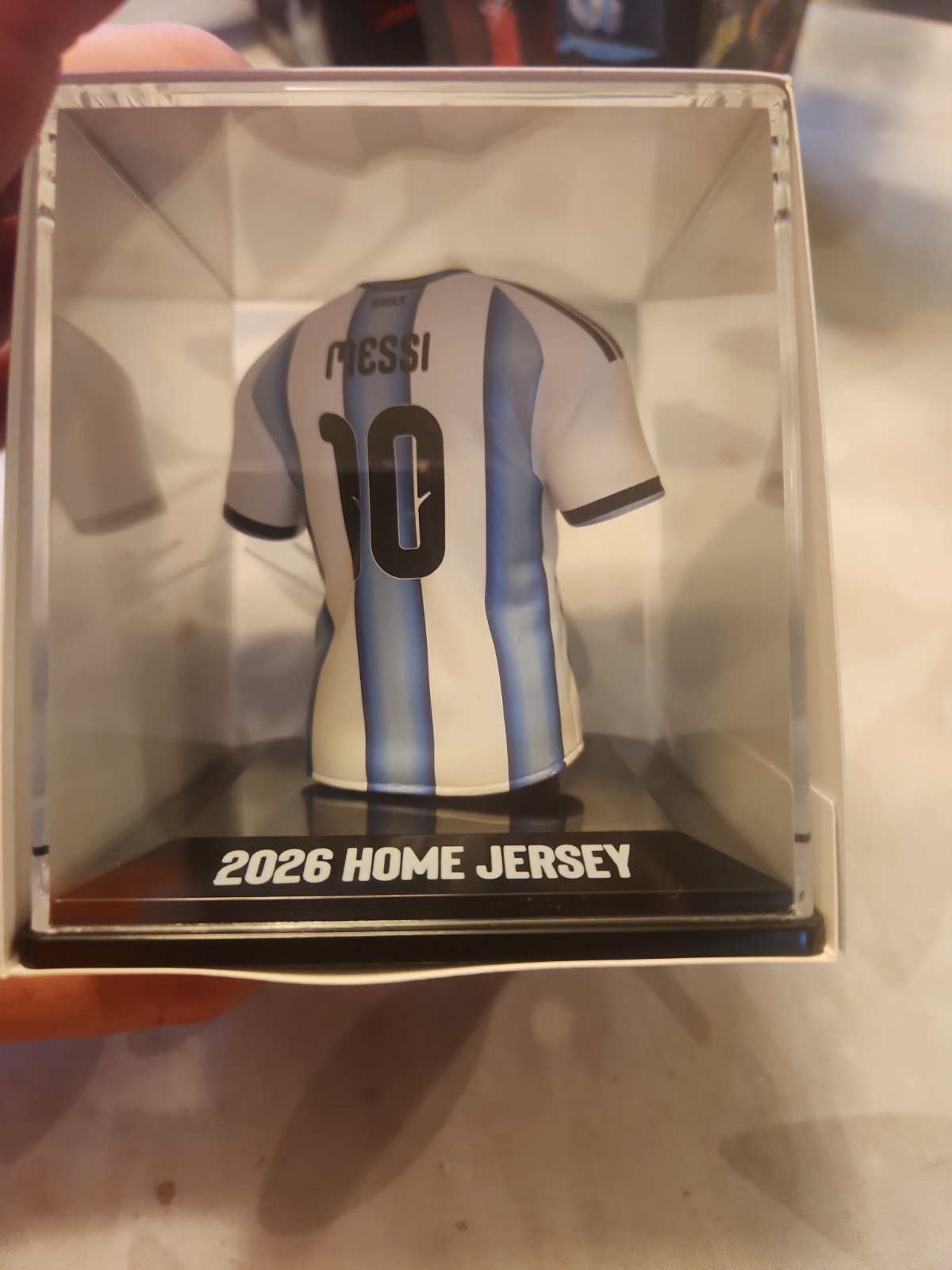 FanCollex Lionel Messi Argentina 2026 Home #10 Mini Jersey Collectible Figure