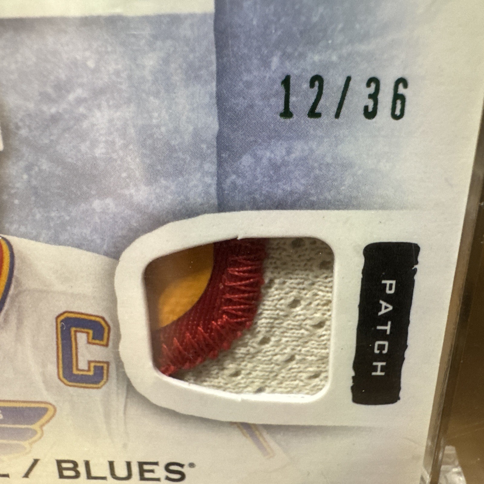 2014-15 Upper Frozen Artifacts # FA-BH Dual Patch 1-Blue/1-3-color Serial #12/36