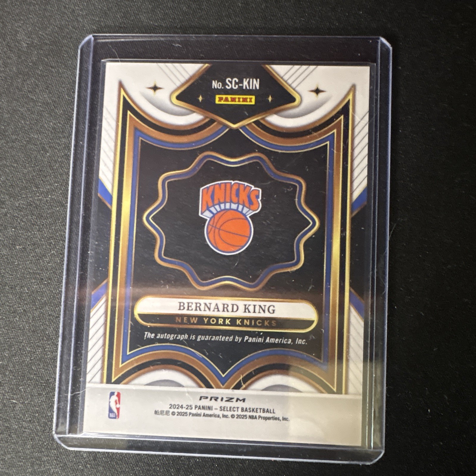 Panini Select 2024-25 Selection Committee Signatures Bernard King Auto SC-KIN