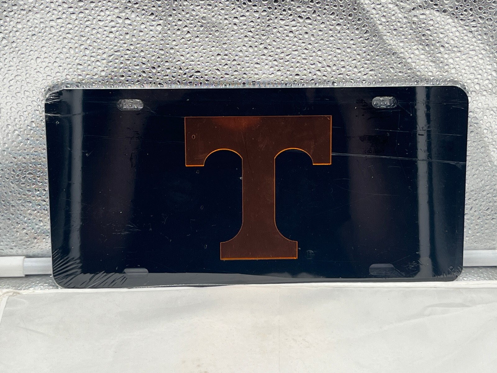 Tennessee Volunteers NCAA Black Mirrored Laser Cut License Plate Craftique
