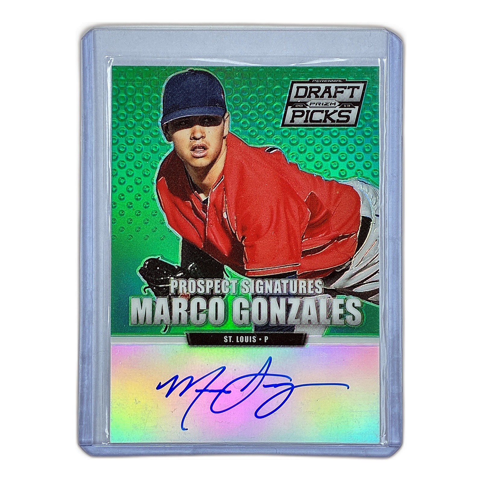 Marco Gonzales Prospect Signatures Green Auto 2013 Panini Prizm Draft Picks #20