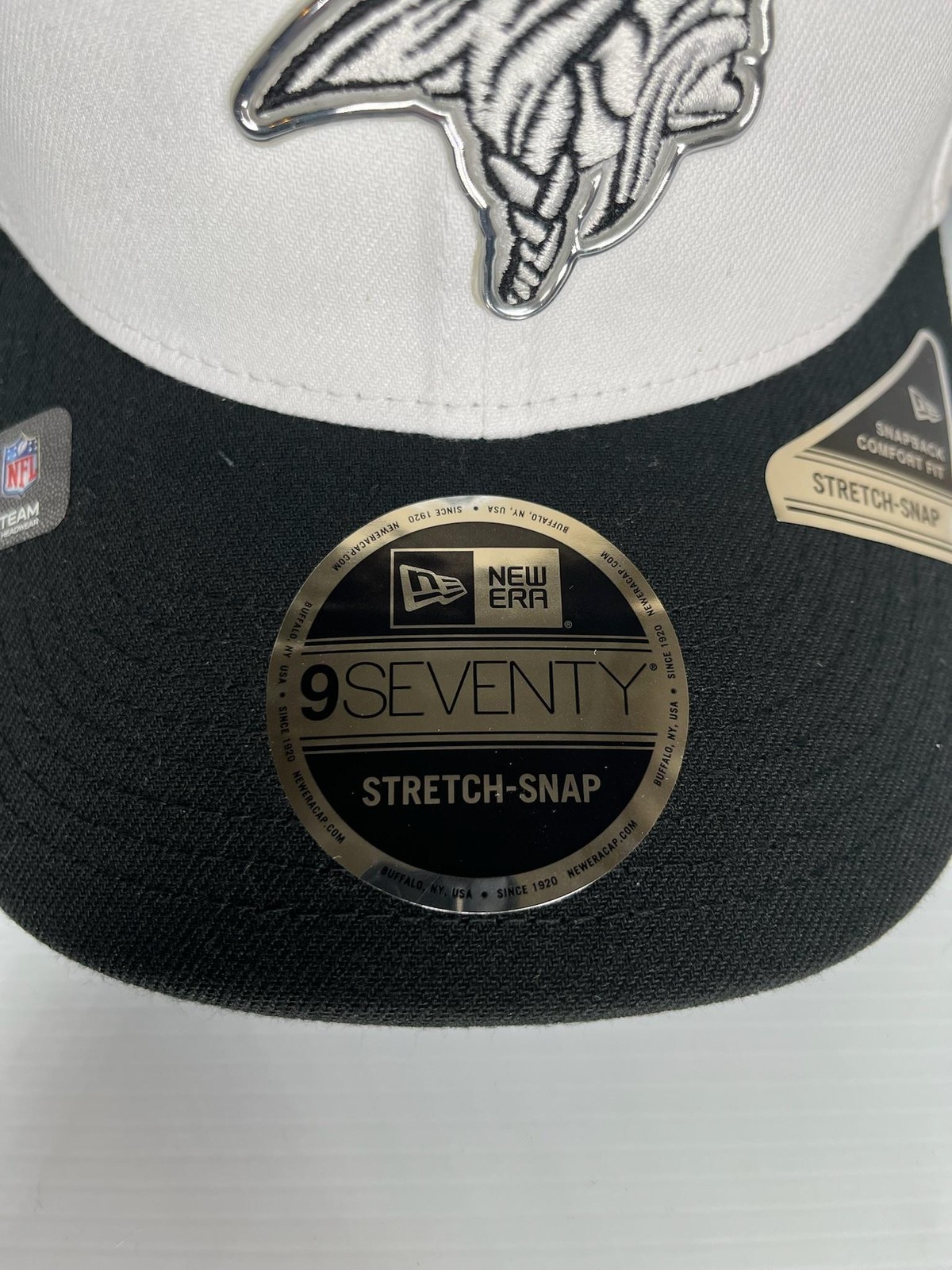 Minnesota Vikings Hat Cap Snap Back Mens One Size White NFL Football New Era