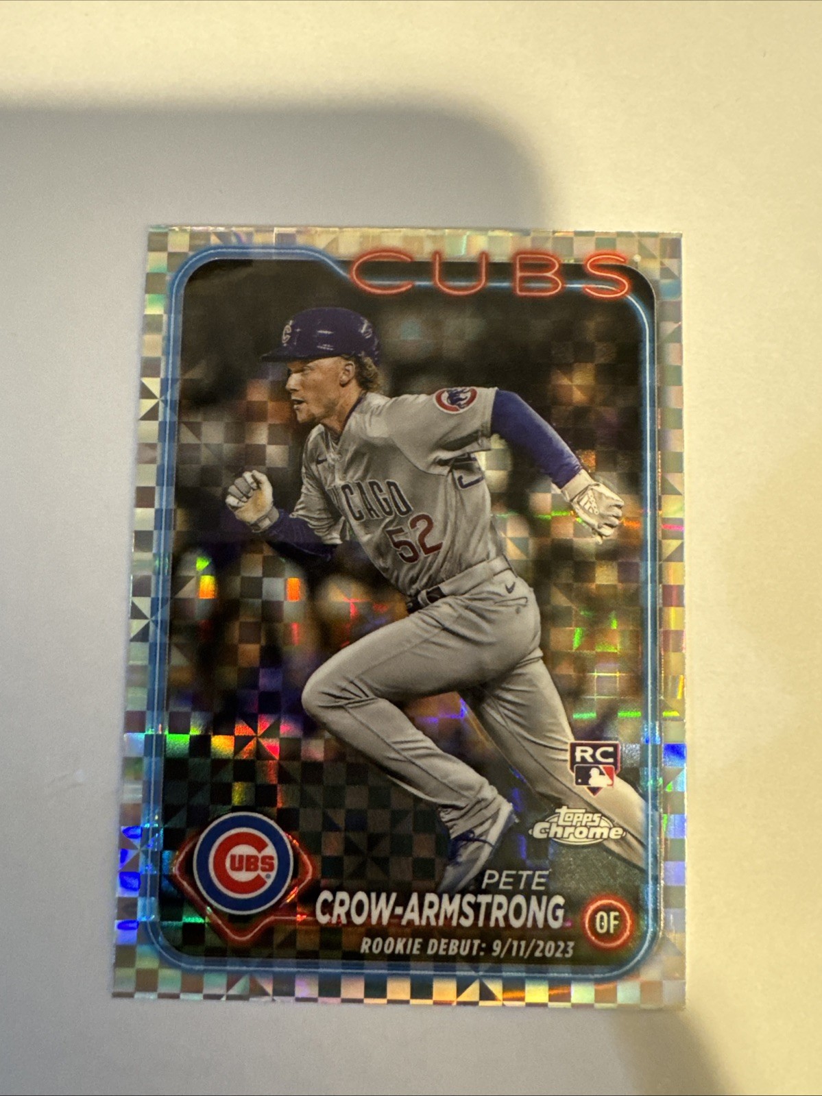 2024 Topps Chrome – Rookie Debut Pete Crow-Armstrong #USC158 X-Fractor (RC)