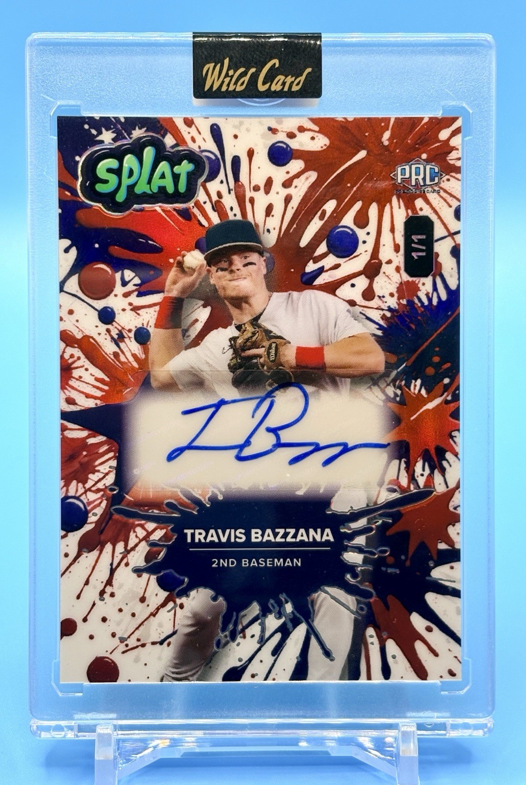 2024 Wild Card Splat Baseball – Autographs Travis Bazzana 1/1 Red White & Blue