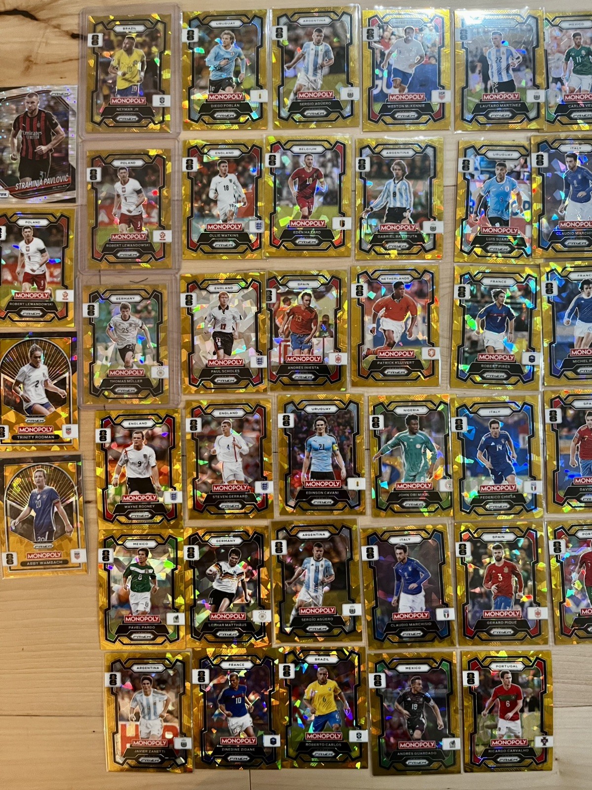 A Card Lot Of 2026 Panini Prism gold cracked ice! World Cup Fifa Soccer