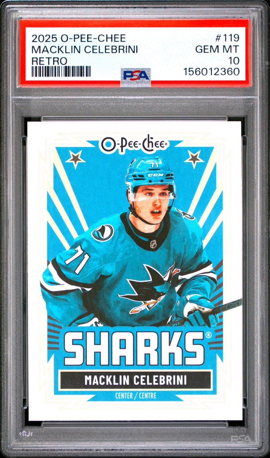 2025-26 O-Pee-Chee OPC #119 MACKLIN CELEBRINI RETRO PSA 10 POP 1