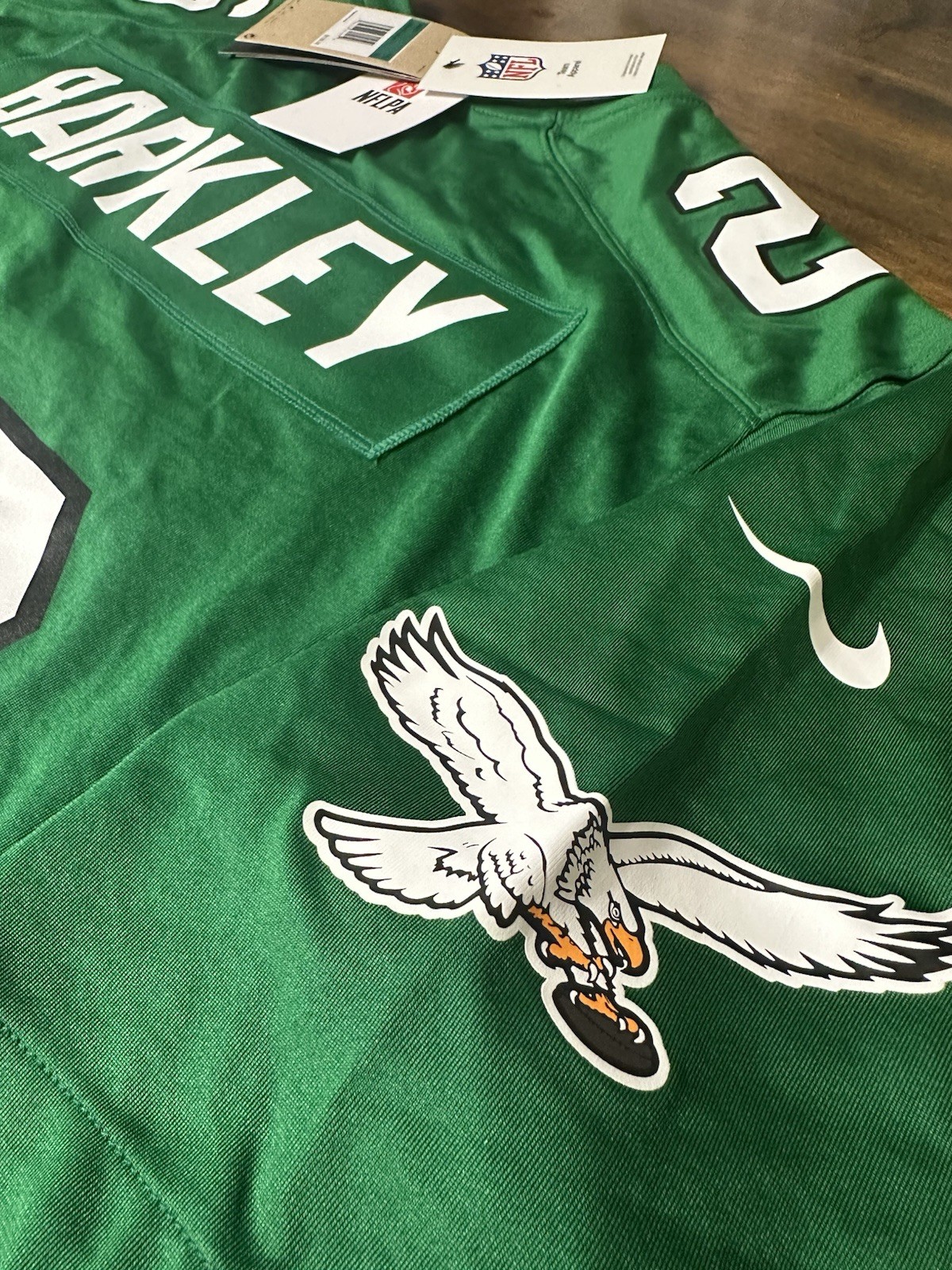 NWT Saquon Barkley Philadelphia Eagles Nike Game Jersey Kelly Green Men’s XL