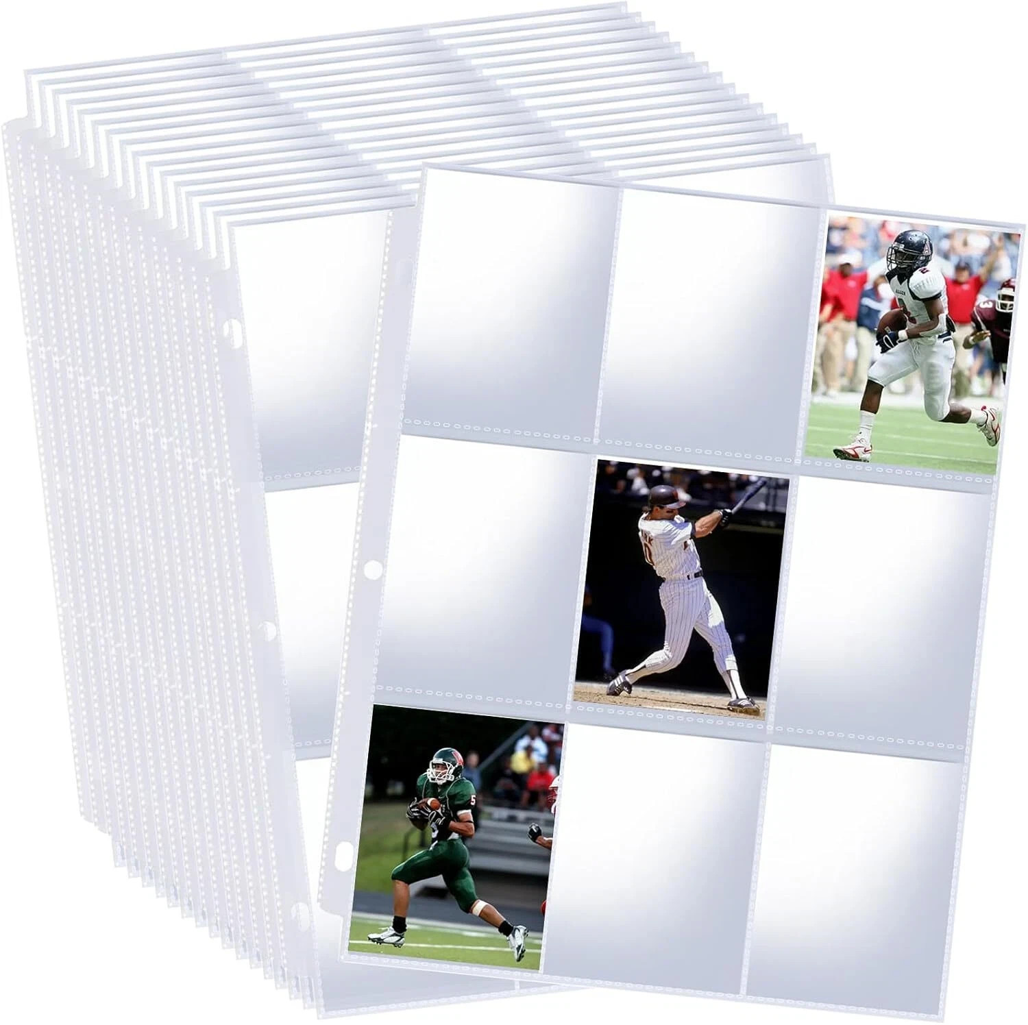 1800 Pockets Card Sleeves Binder Sheets, Double-Sided Trading Card Pages