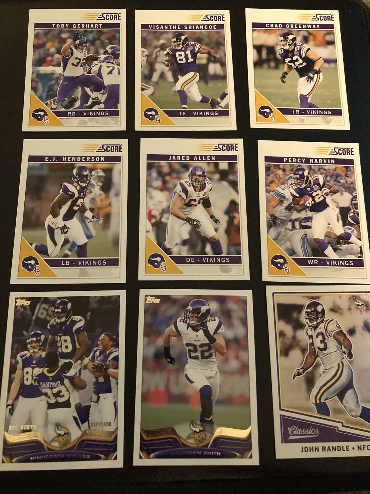 Lot Of 50 Minnesota Vikings Football Cards.