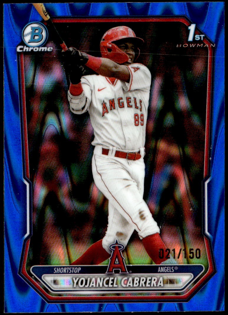 2026 Bowman #BCP-3 Yojancel Cabrera Chrome Prospects Blue Raywave 1st #/150