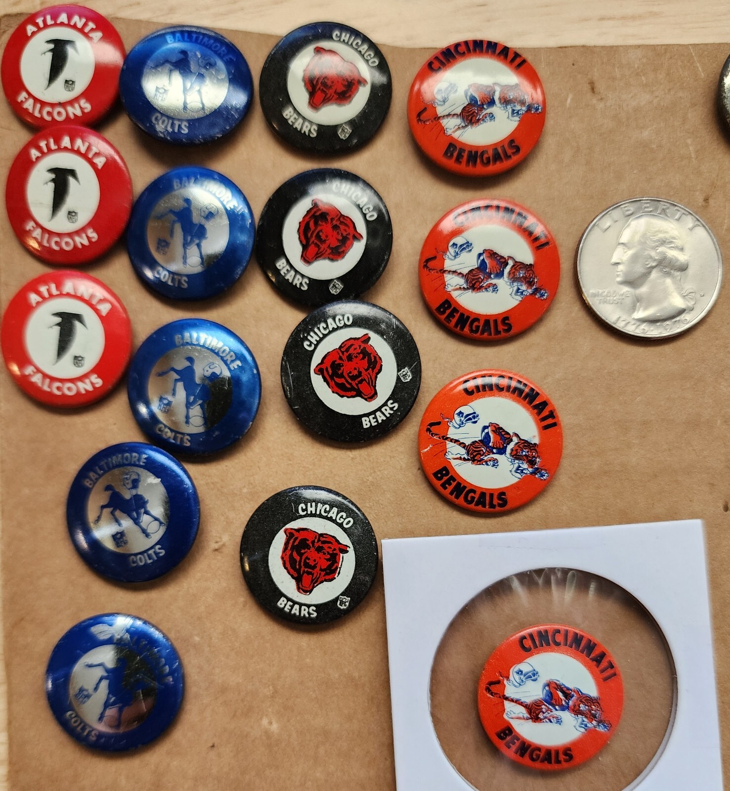 VINTAGE ORIGINAL 1969 AFL NFL LAR LU LINE PIN PINBACK BUTTON 14 Teams available!