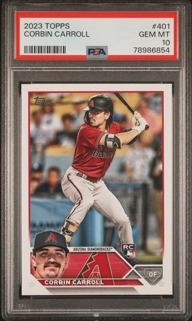 2023 Topps Series 2 Corbin Carroll RC #401 PSA 10 DIAMONDBACKS (201)