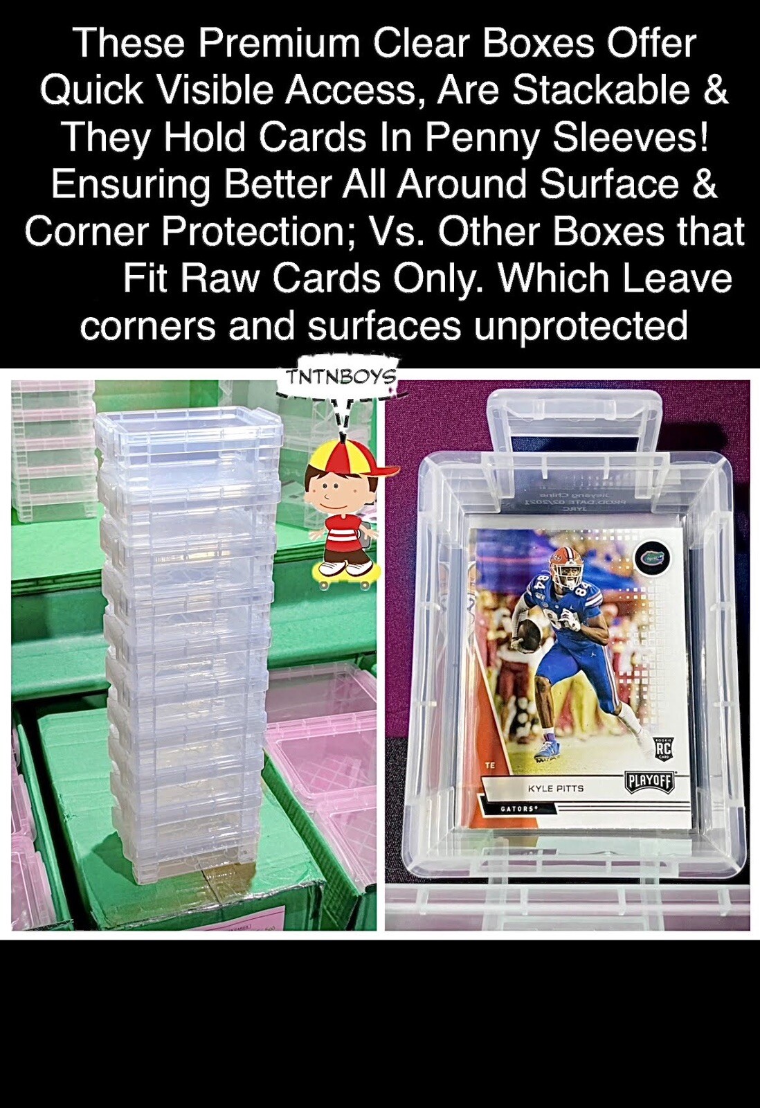Card Storage Box – For Penny Sleeved Cards🏆 Stackable!