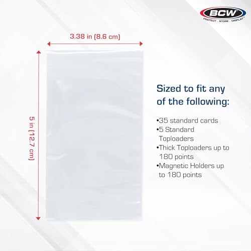 Resealable Team Set Bags – 300 Count | Holds 35 Loose Cards or 5 Standard